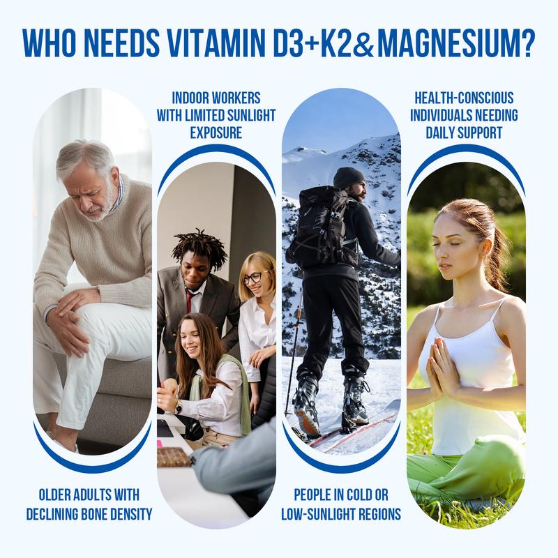 Newcore Liquid Magnesium Complex with Vitamin K2 & D3 10.58oz - Includes Glycinate & L-Threonate for Muscle Heart & Relaxation Support